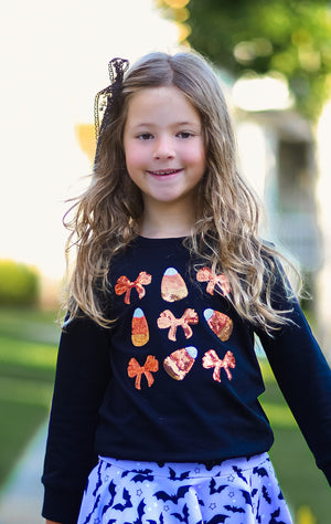 Sequin Candy Corn Sweatshirt