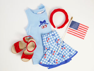 “American As Cherry Pie” Sparkle Two Piece Skort Set *Ready to Ship*