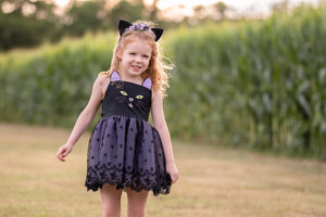 Purr-fect Black Cat dress & Bloomer Set