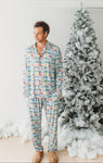 Adult Men's North Pole Express Button Down Lounge