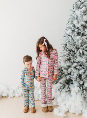 North Pole Express Girls Button Down
