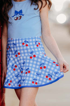 “American As Cherry Pie” Sparkle Two Piece Skort Set *Ready to Ship*