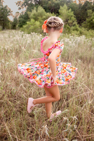 Pumpkin Petals Twirl Dress