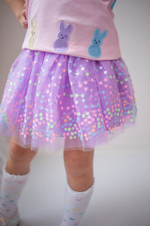 One Size Toddler Lavender Sparkle Sisters Tutu Skirt
