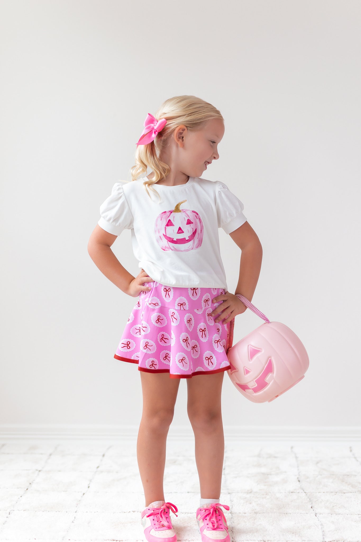 Jack-O-Lantern Puff Sleeve Top