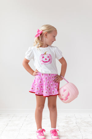 Jack-O-Lantern Puff Sleeve Top