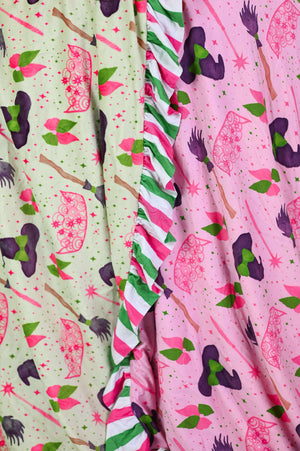 Pink Goes Good with Green Blanket *Personal Throw Size*