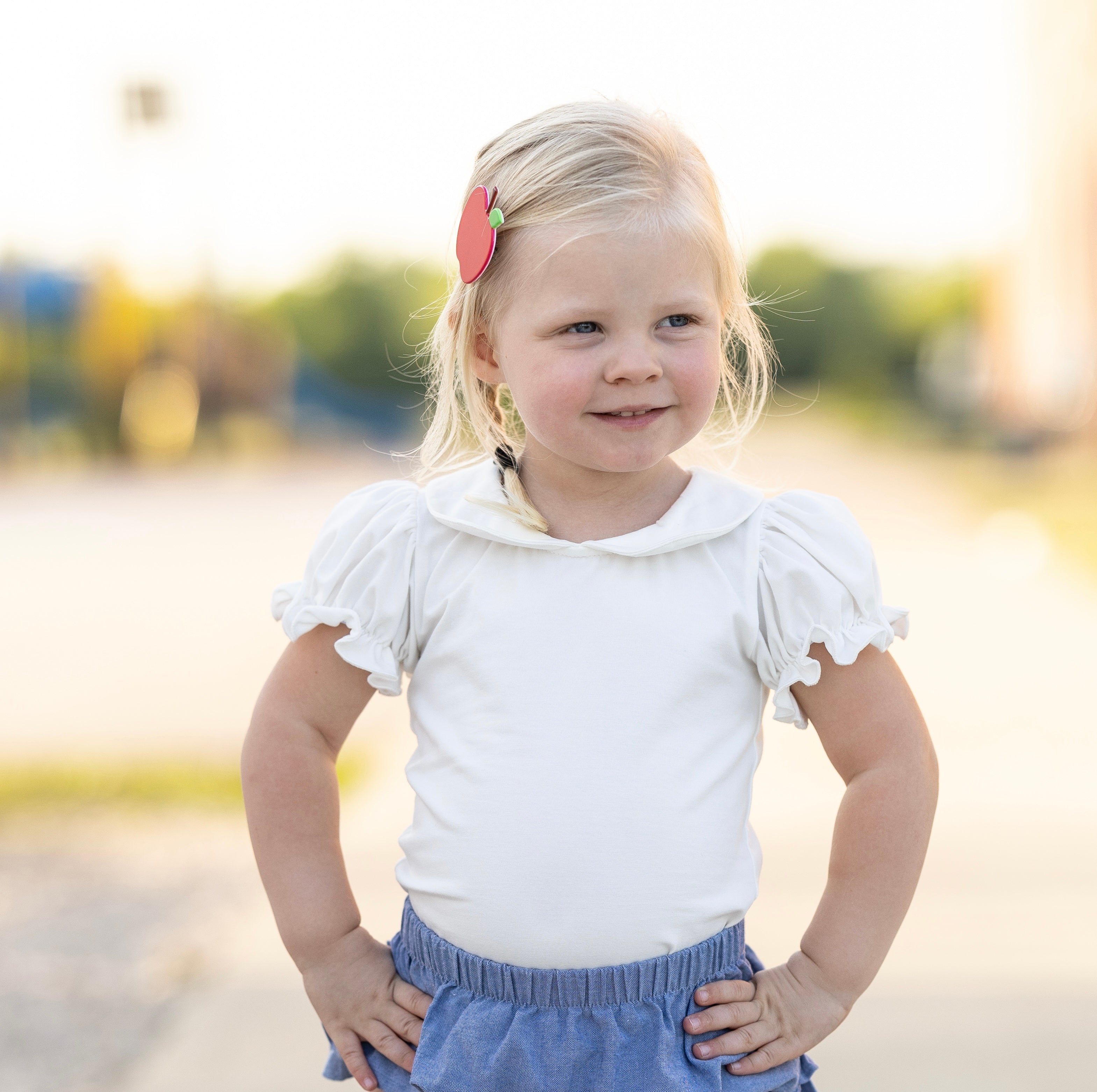 White Peter Pan Collared Shirt