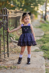 Purr-fect Black Cat dress & Bloomer Set