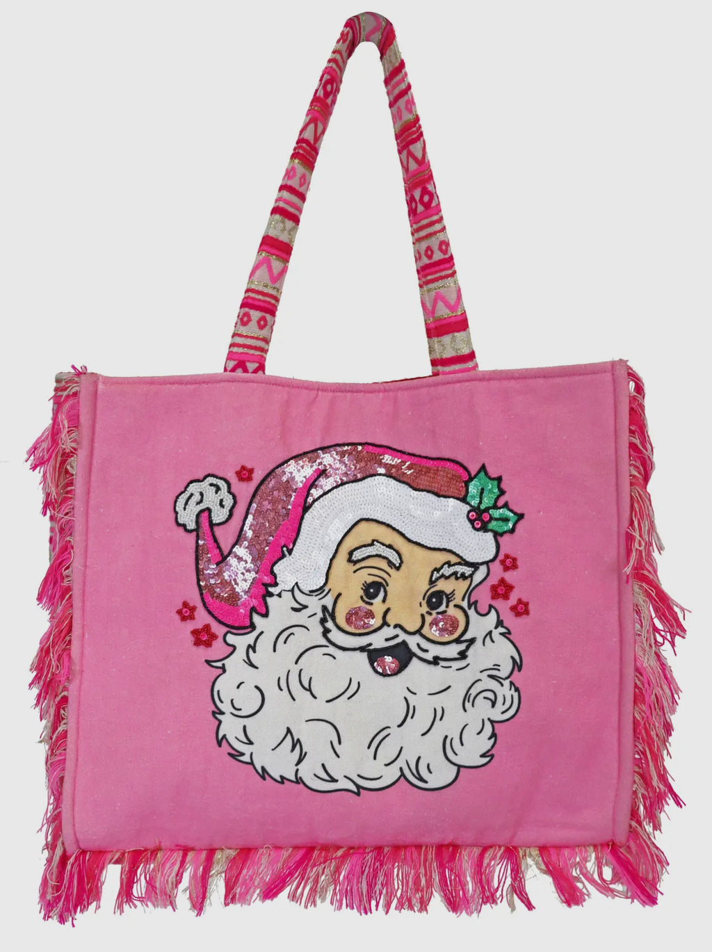 Jumbo Pink Sequin Santa Tote *In Stock*
