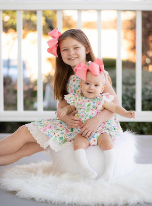 Eyelet Bloooms Ruffle Bubble  *Ready to Ship!*