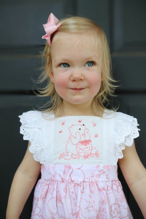 Pooh Bear Toile Smocked Bubble *In Stock*