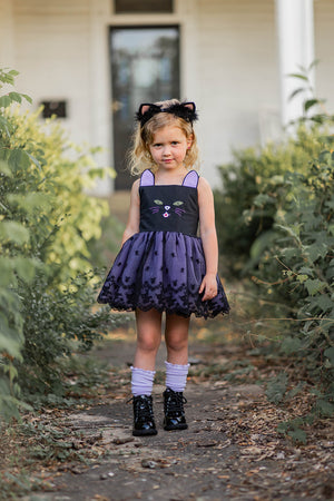 Purr-fect Black Cat dress & Bloomer Set