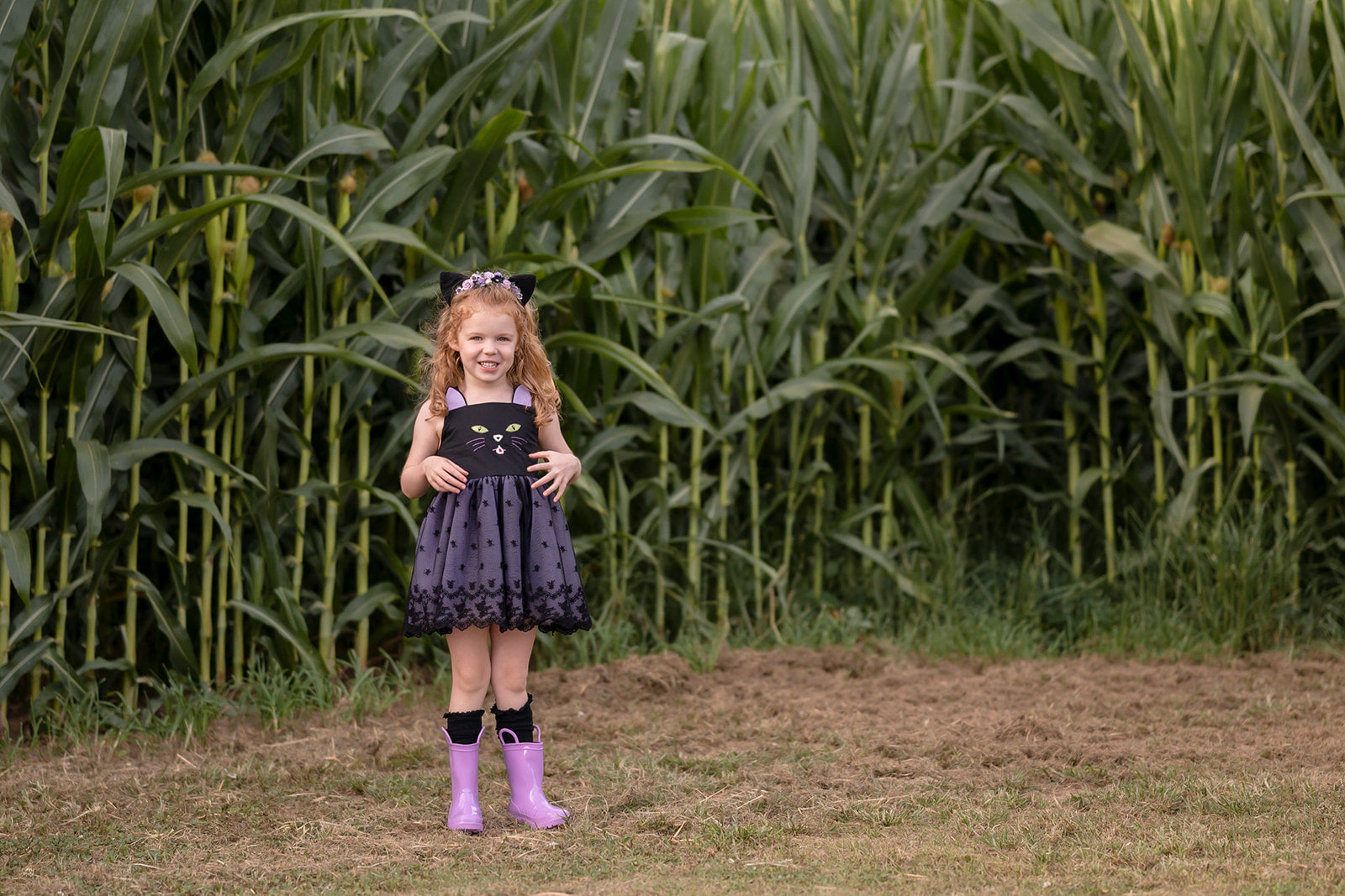 Purr-fect Black Cat dress & Bloomer Set