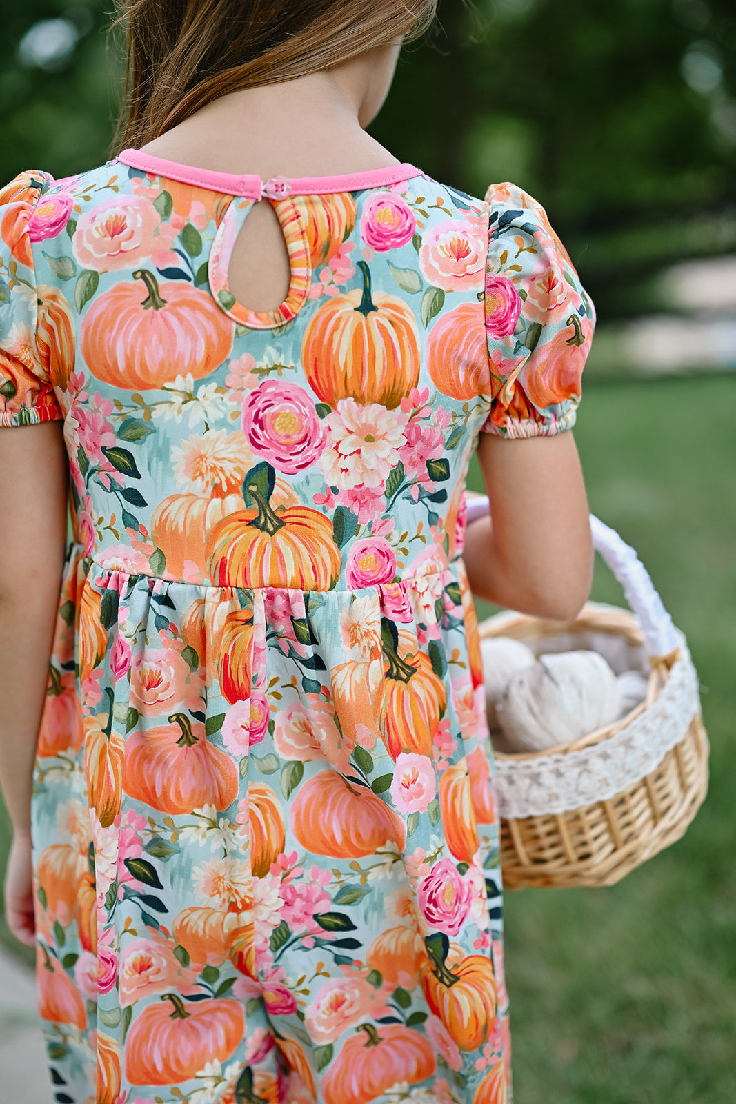 Pumpkin & Petals Leggy Romper