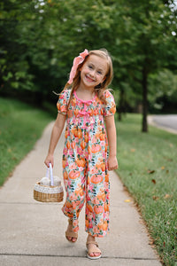 Pumpkin & Petals Leggy Romper