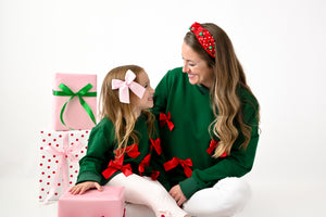 Girls Holiday Bow Sweatshirt *In Stock*