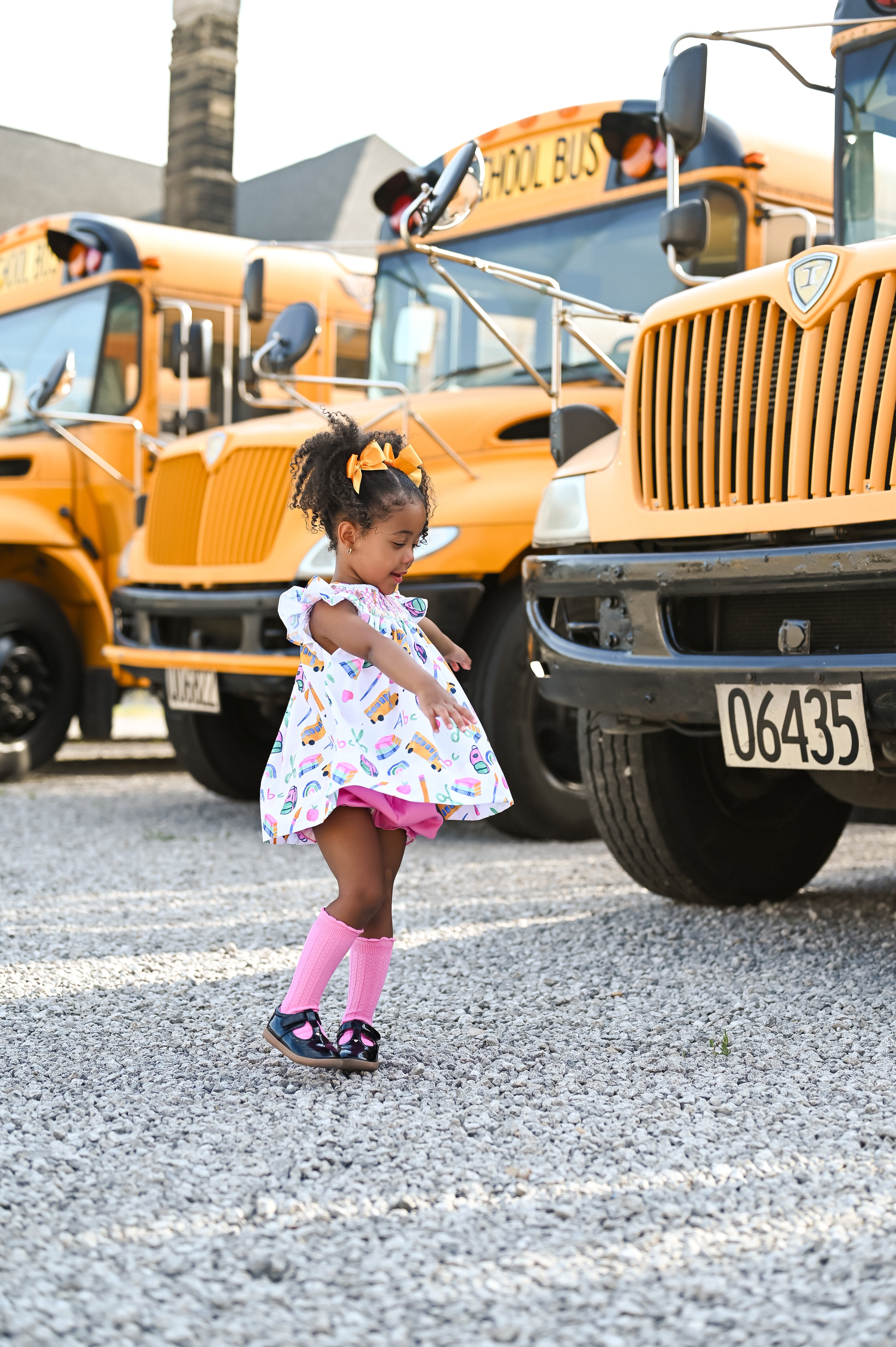 "Preschool Prep" Smocked Bloomer Set
