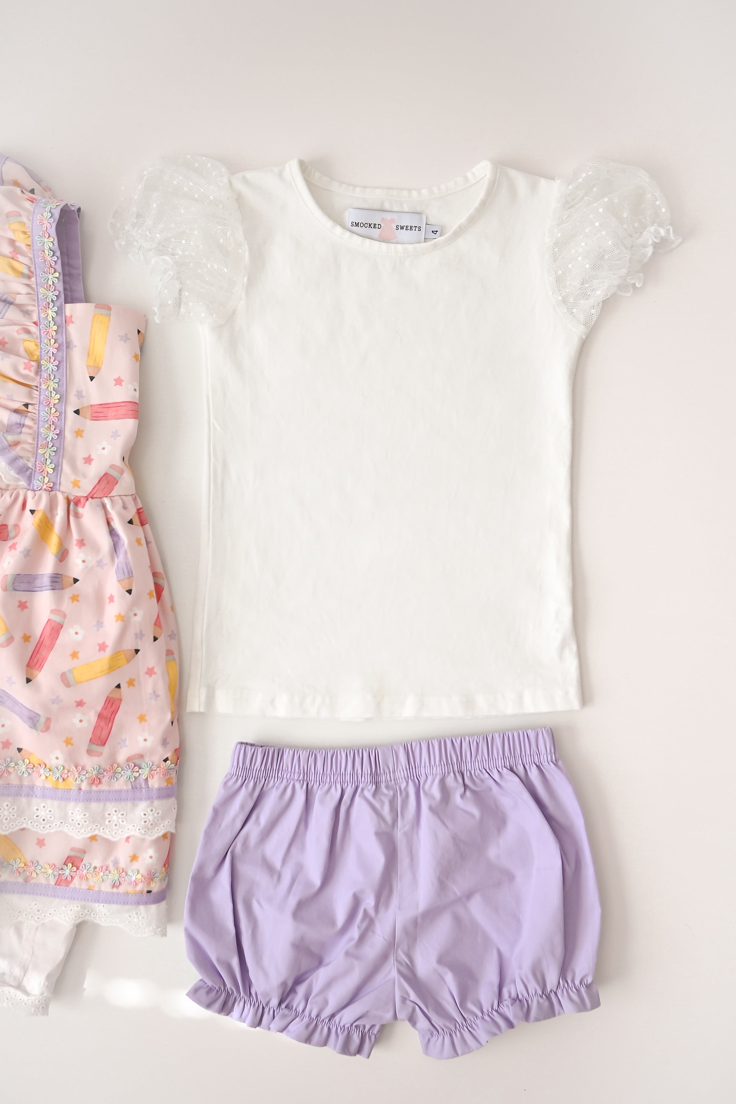 White Mesh Sleeve Layering Top