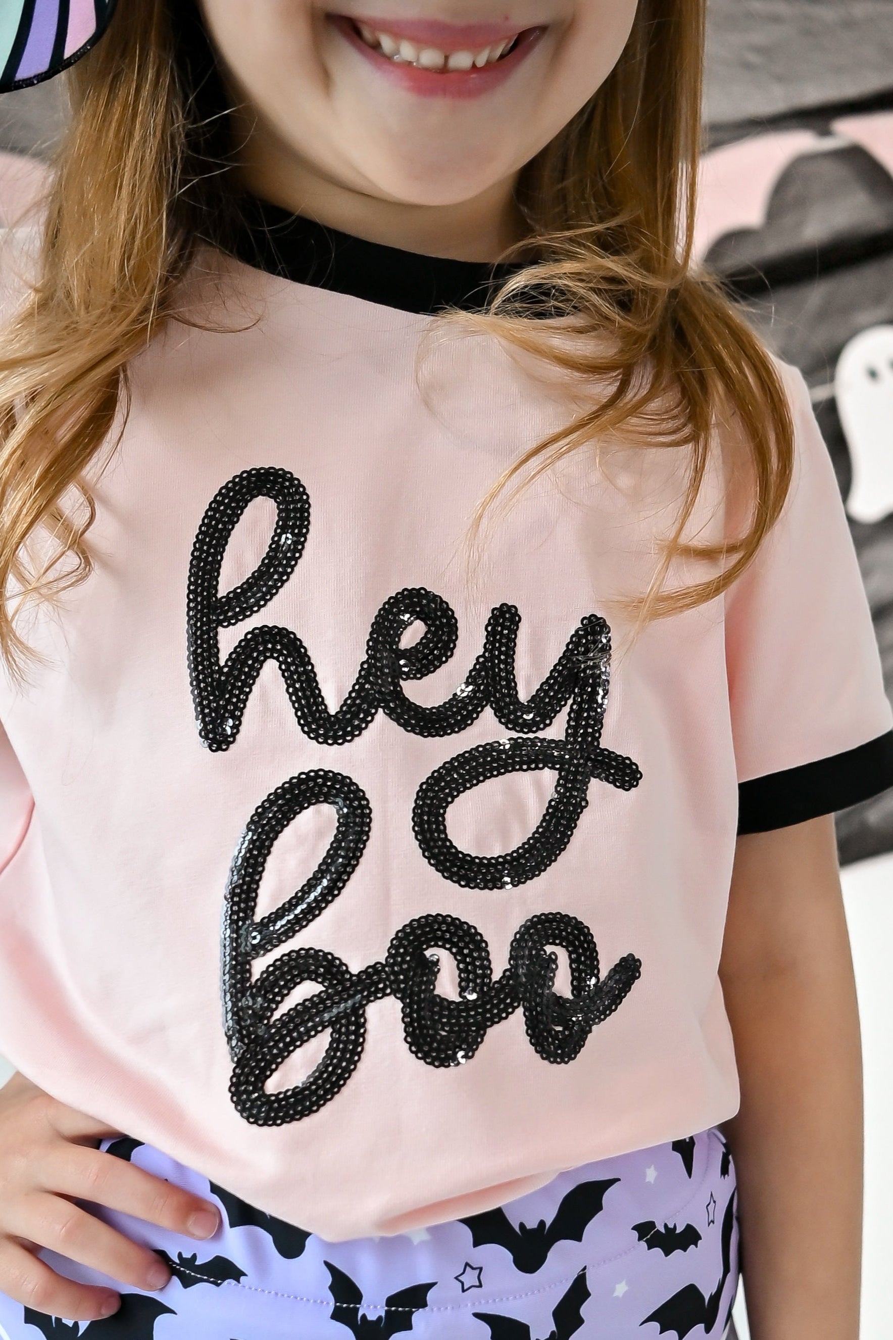 Hey Boo Sequin Tee