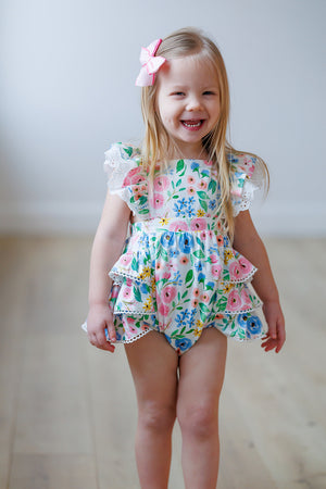Eyelet Bloooms Ruffle Bubble  *Ready to Ship!*