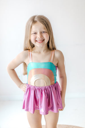 Shimmer Metallic Rainbow Swim *In Stock!*