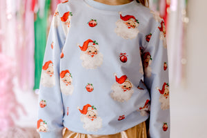 Pink & Blue Jolly Santa Sweatshirt *Pre~Order*