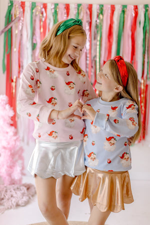 Pink & Blue Jolly Santa Sweatshirt *Pre~Order*