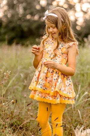 Pumpkin Patch Petals Legging Set