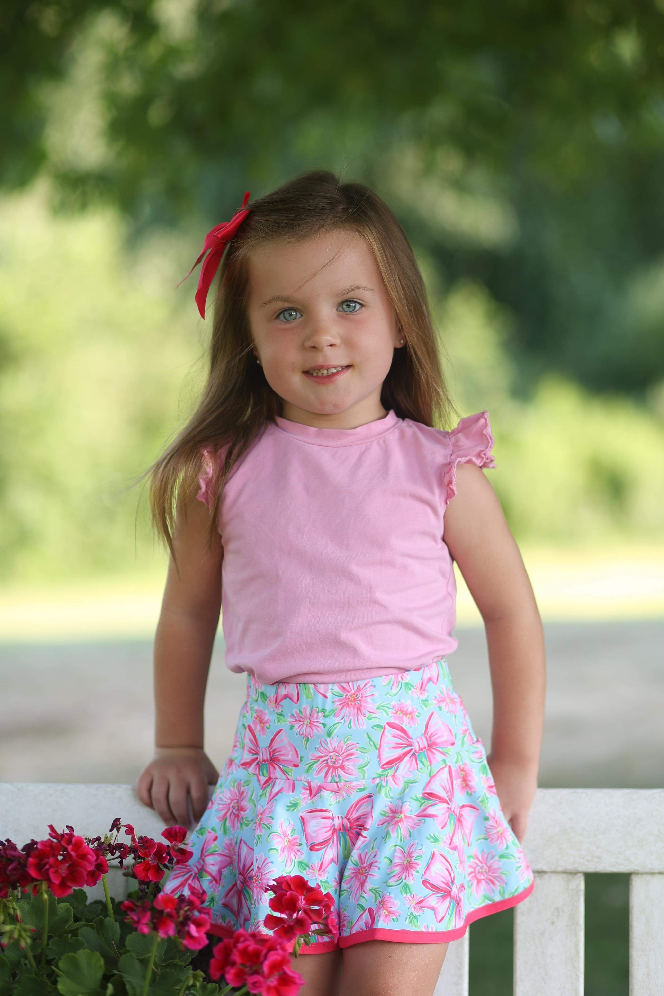 Blue-tiful Bows Skort