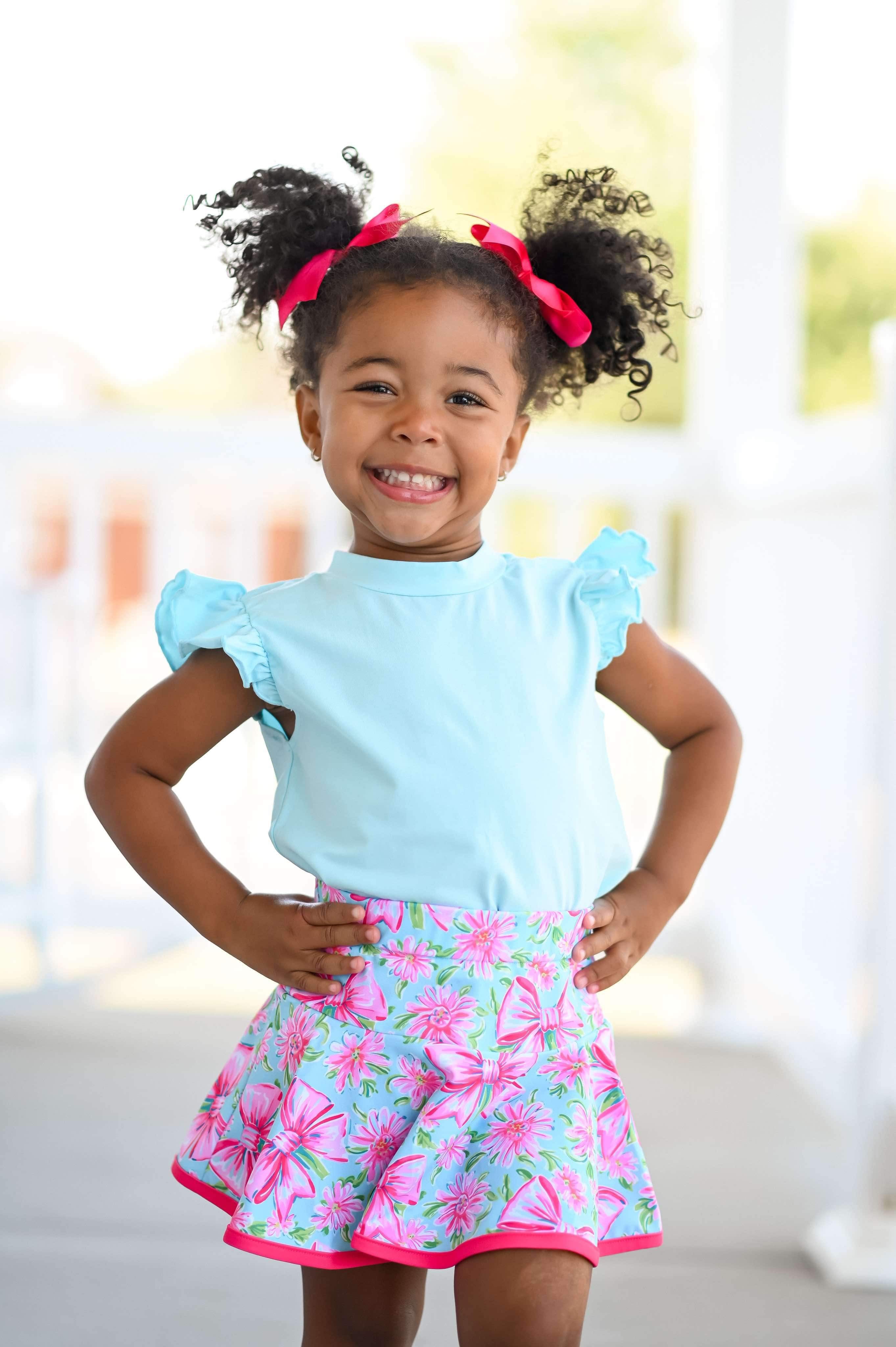 Blue-tiful Bows Skort