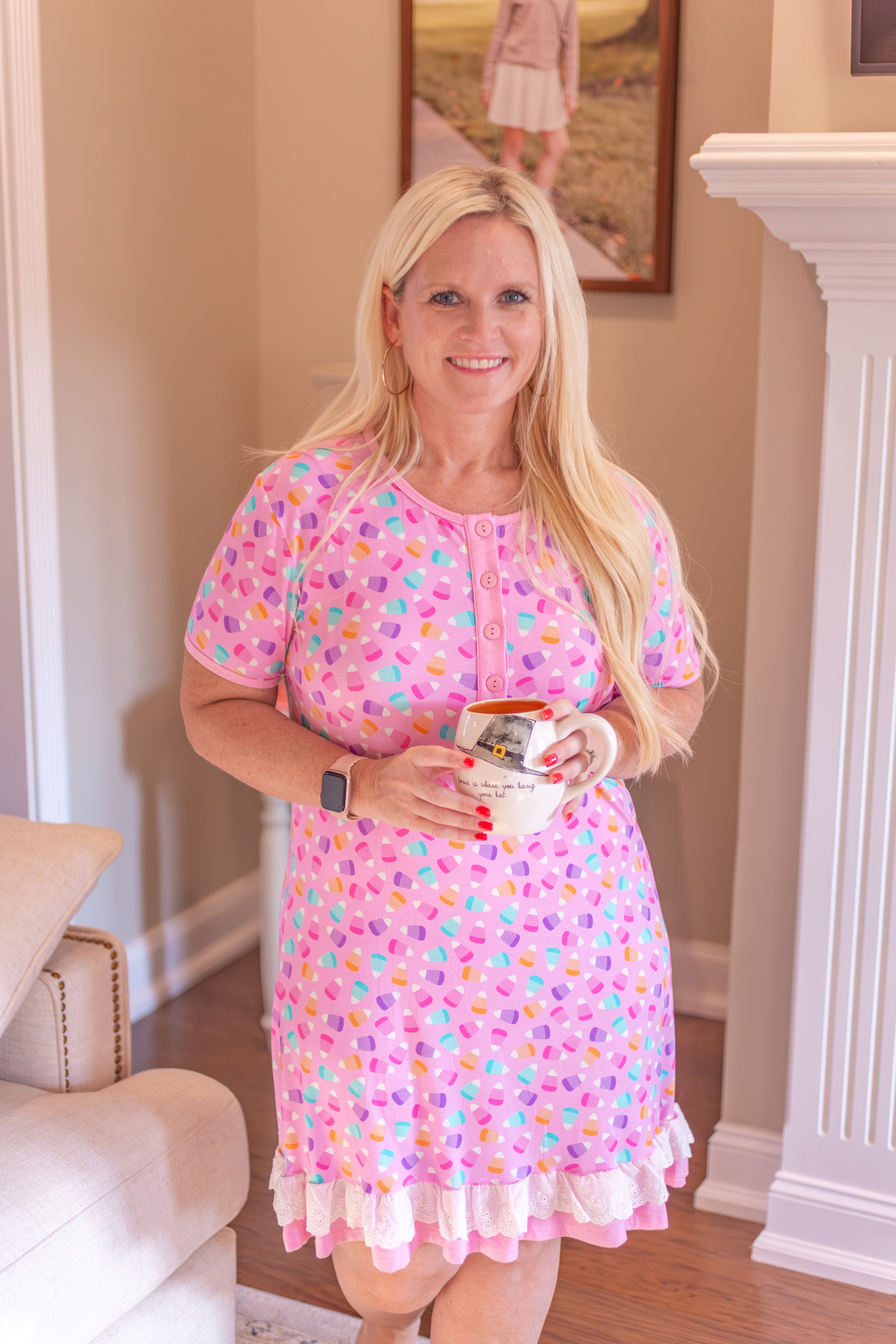 Bamboo Adult Candy Corn Gown *Nursing Friendly*