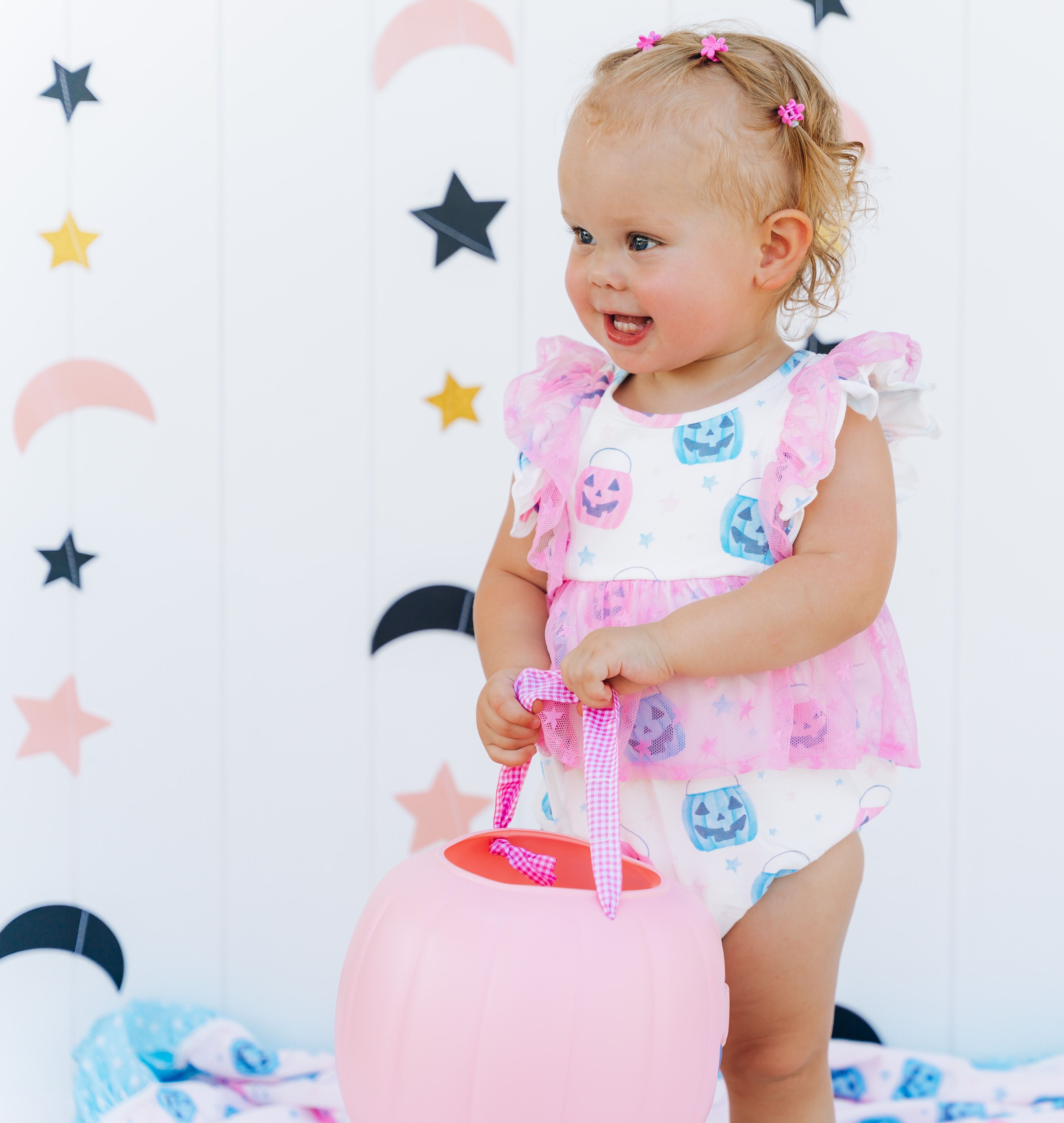 Pink & Boo! Pumpkin Pail Skirted Bubble *Limited Pre~Order*
