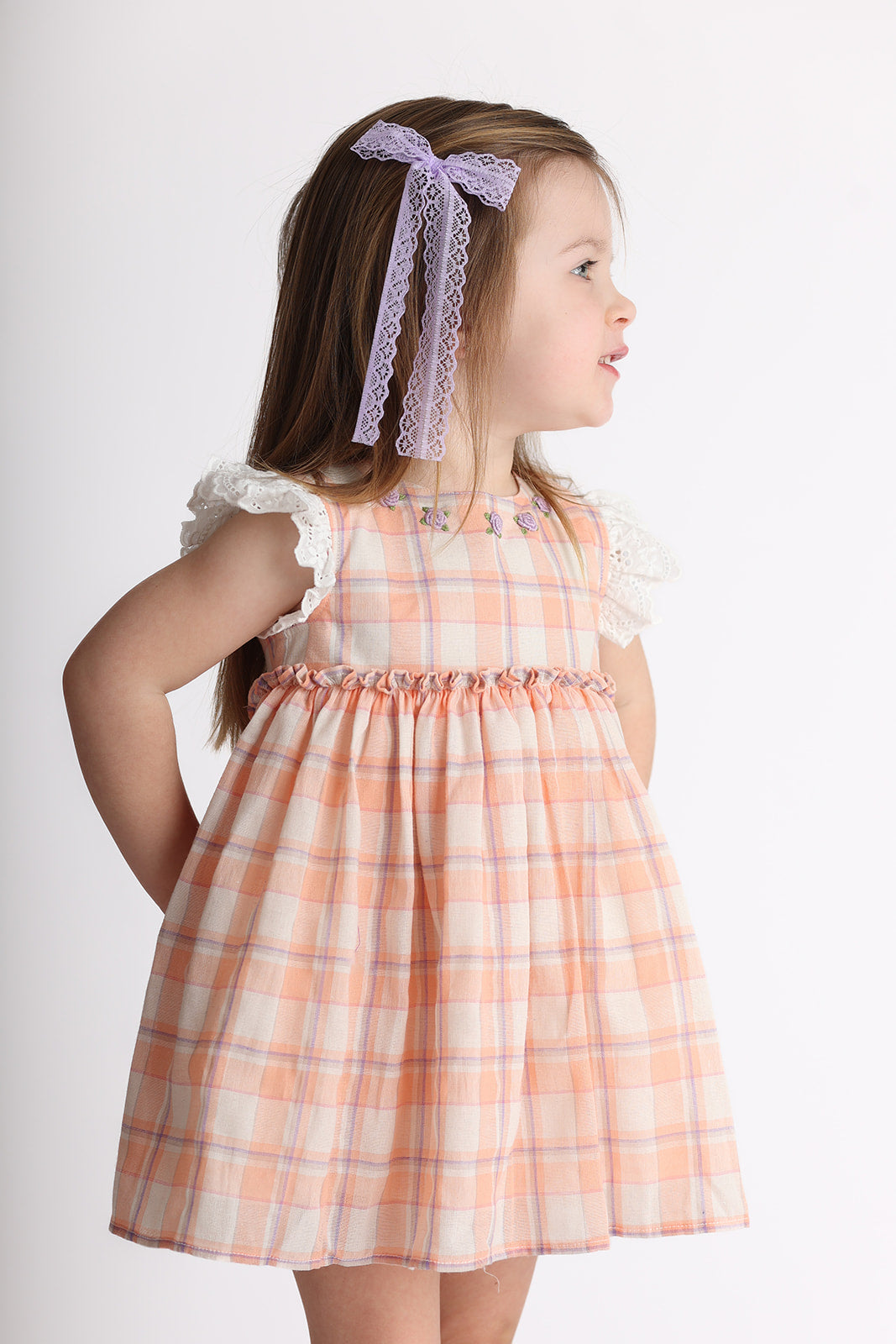 Peach Dress with Bloomers Set