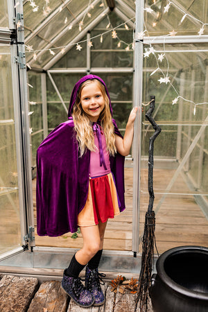 Sarah Spooky Sister Athletic Set & Purple Cape