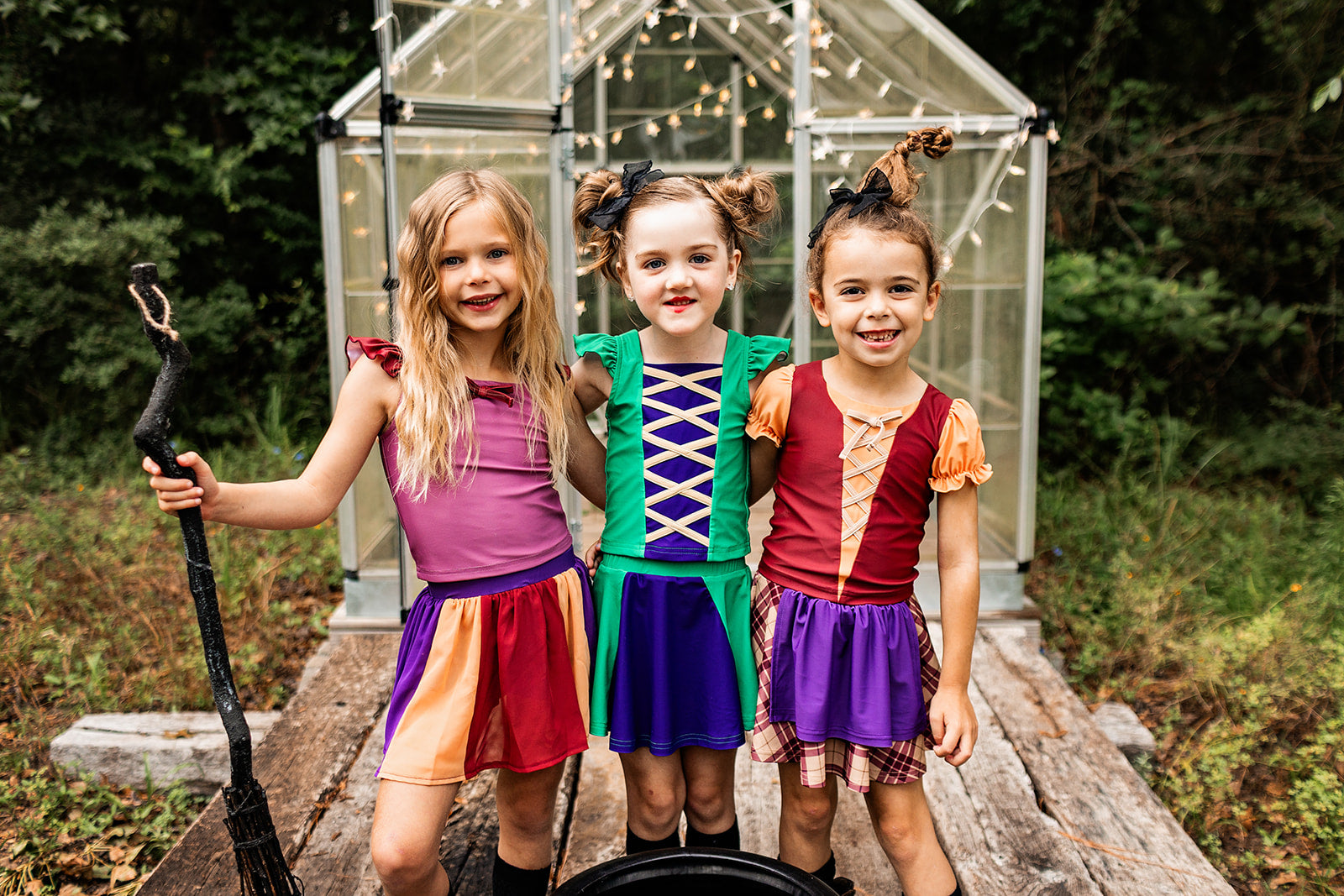 Sarah Spooky Sister Athletic Set & Purple Cape