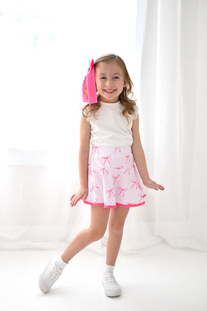 “Bitty Bows” Girls Skort