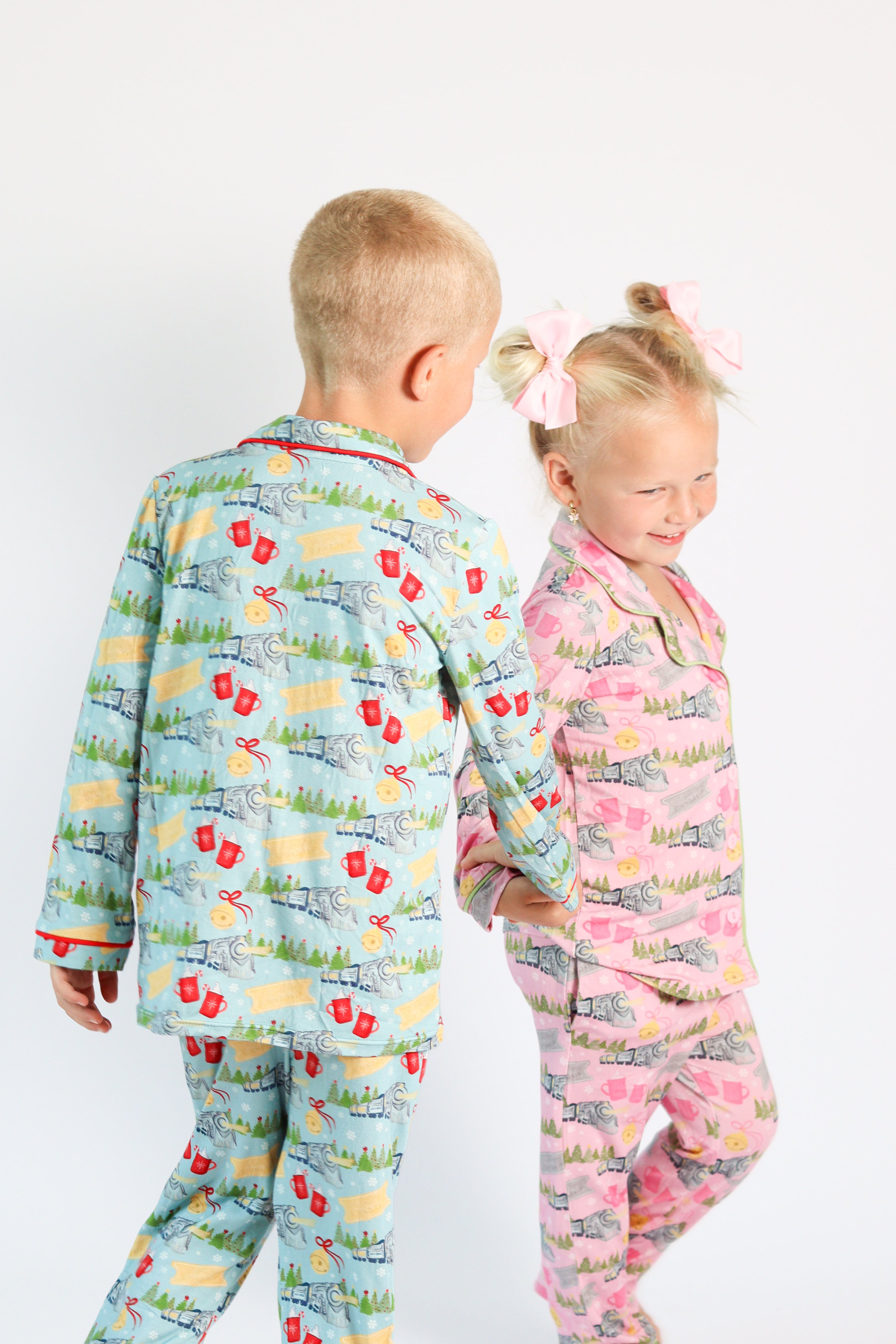 North Pole Express Girls Button Down