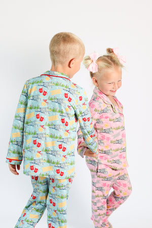 North Pole Express Girls Button Down