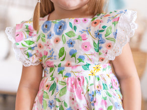 Eyelet Bloooms Ruffle Bubble  *Ready to Ship!*