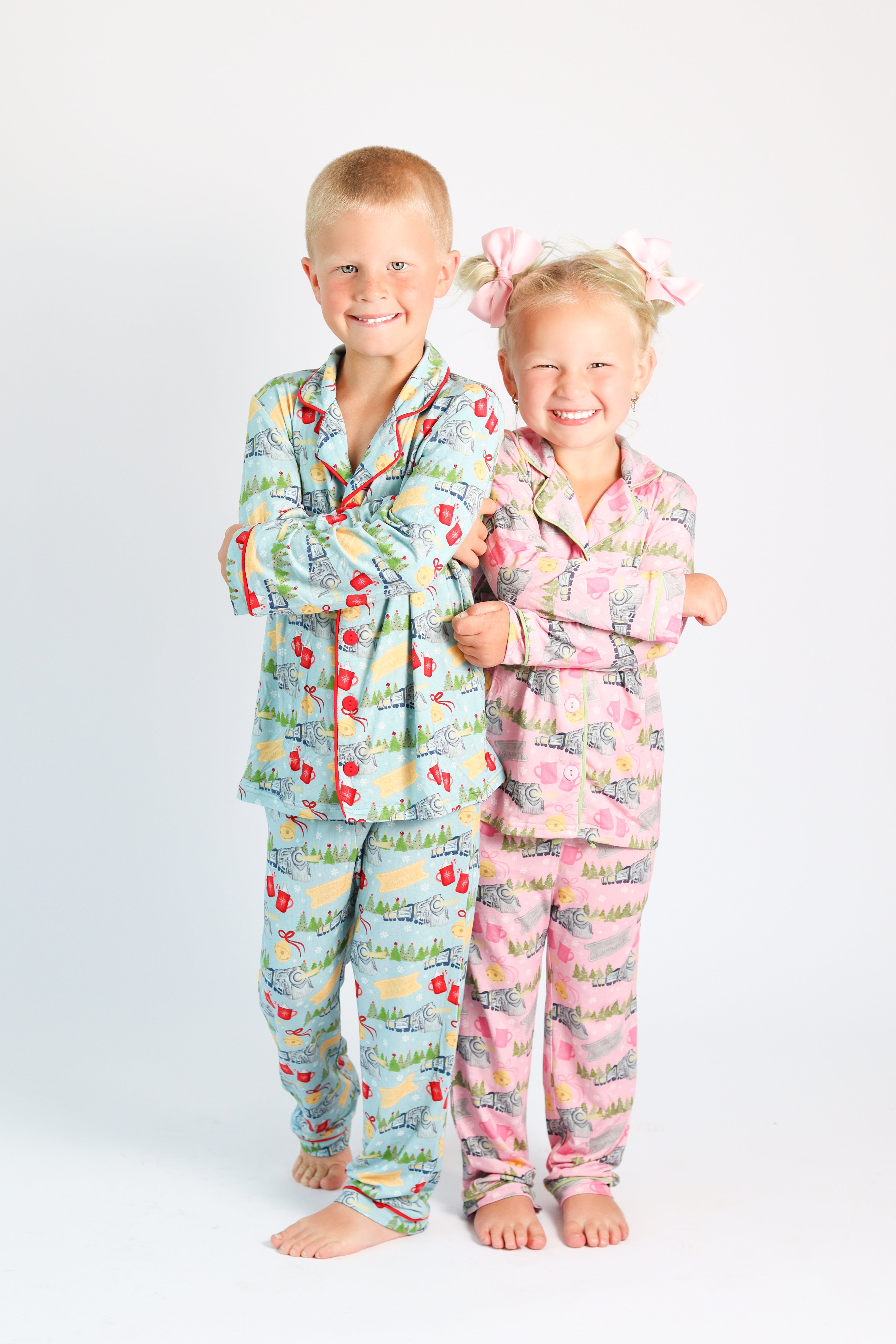 North Pole Express Girls Button Down