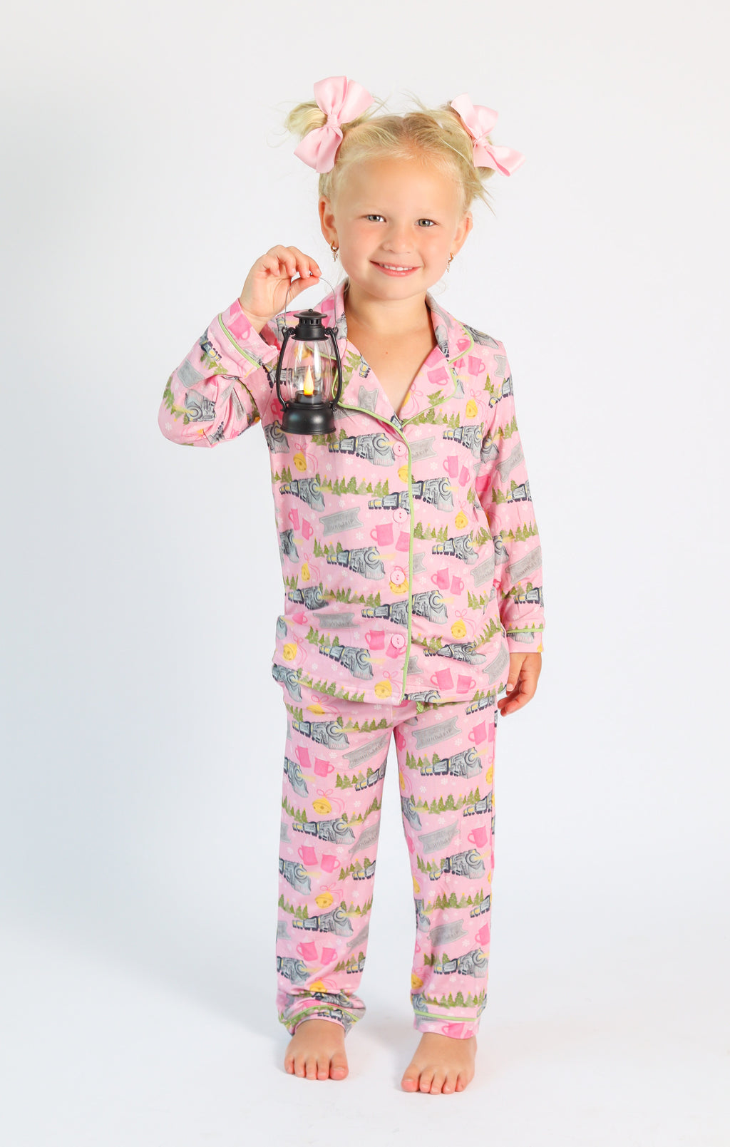 North Pole Express Girls Button Down