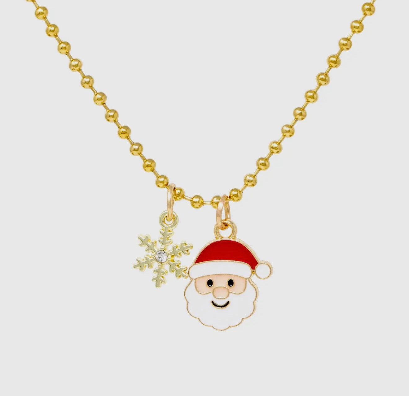 Santa & Snowflake Kids Necklace