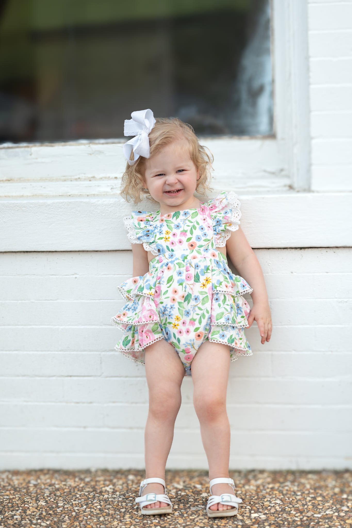 Eyelet Bloooms Ruffle Bubble  *Ready to Ship!*