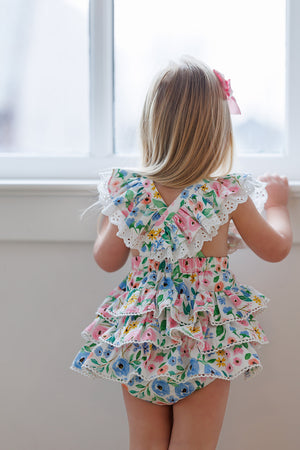Eyelet Bloooms Ruffle Bubble  *Ready to Ship!*