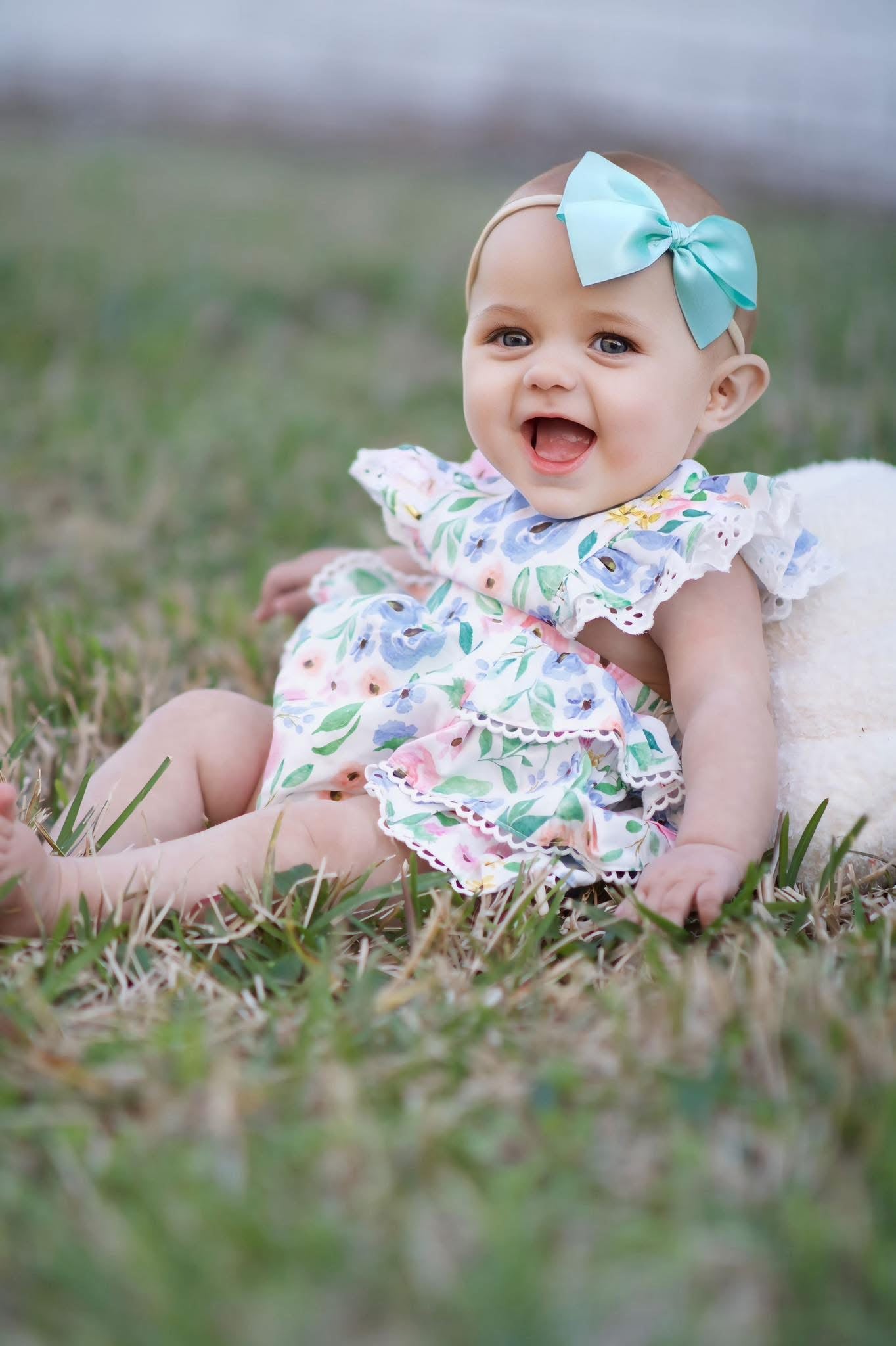 Eyelet Bloooms Ruffle Bubble  *Ready to Ship!*