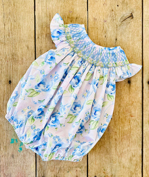 Morning Glory Smocked Floral Bubble *Ready to Ship!*