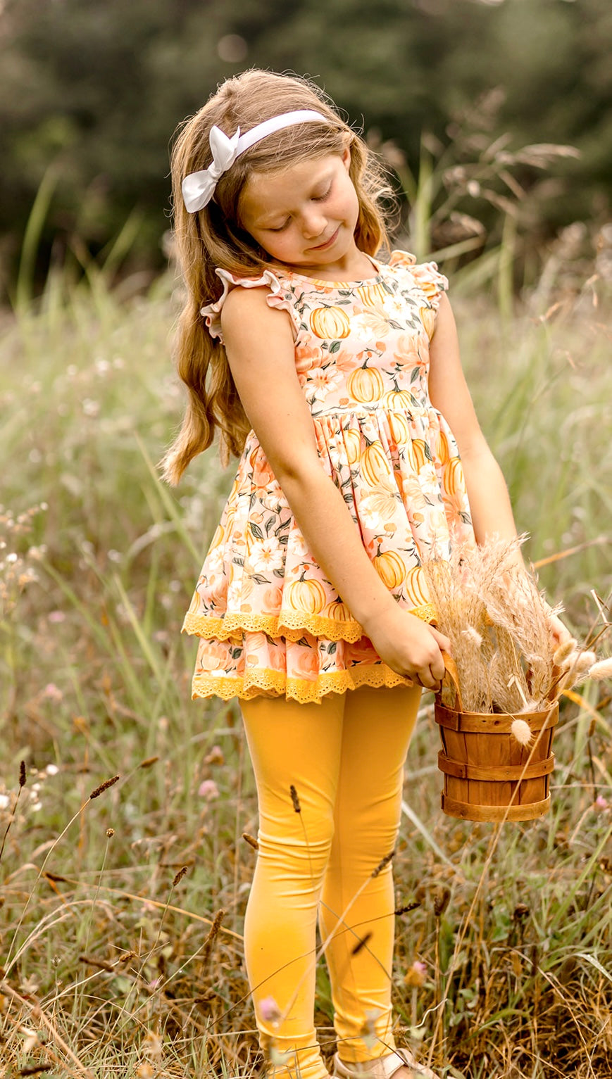 Pumpkin Patch Petals Legging Set
