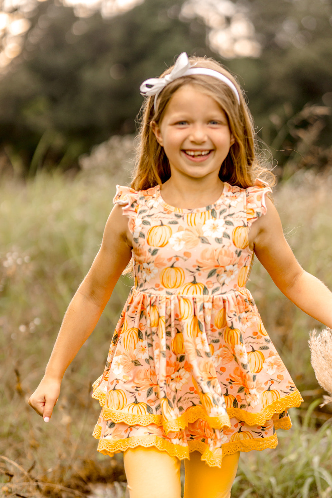 Pumpkin Patch Petals Legging Set