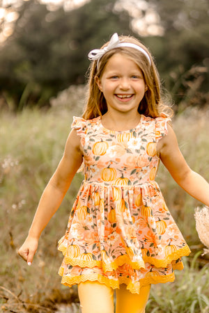 Pumpkin Patch Petals Legging Set